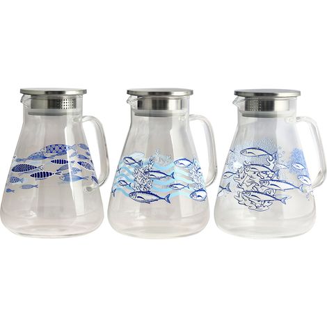 Signes Grimalt Jug 3U Utensilien  Transparenter Krug – 20 x 17 x 14 cm für Küche und Esszimmer