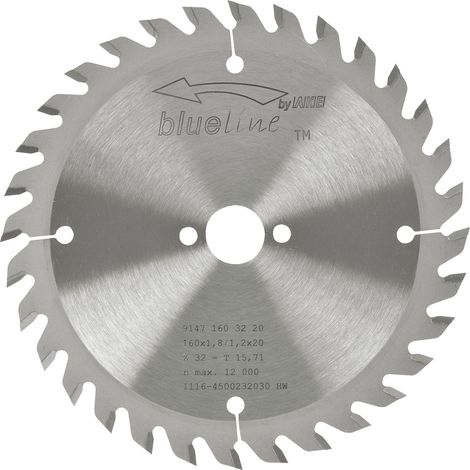 AKE Kreissägeblatt HW ø 160 x 1,2 x 20 mm Z32 Wechselzahn (WZ) positiv
