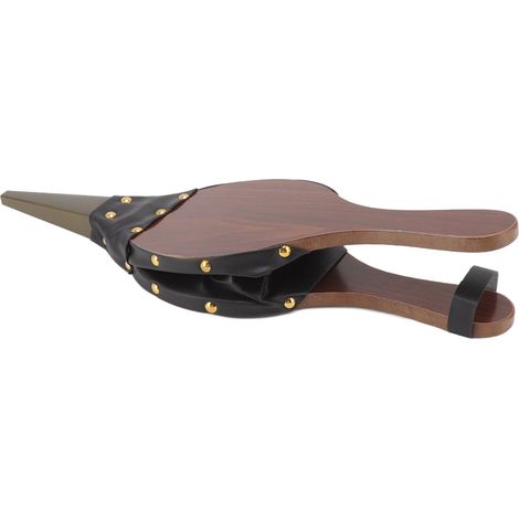Soufflet en bois 15 x 5 pouces pour cheminée, souffleur d'air manuel avec sangle de suspension, idéal pour le camping et les barbecues en plein air. (1/5)