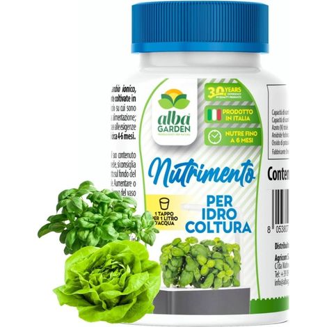 Concime Naturale Biologico, per Coltivazione Idroponica e Idrocoltura per Serra Indoor, Smart Garden Polvere x 100 ml (1/5)