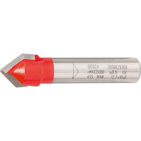 Lluvia de fresa en V HM 90 G Ø12.7x10.0x44.5 mm Bosch