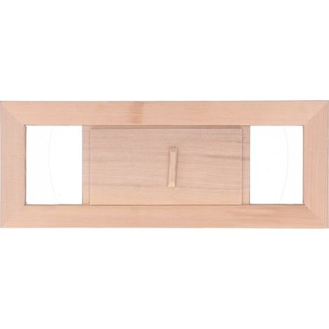 Grille de ventilation réglable en bois pour sauna et hammam (1/5)