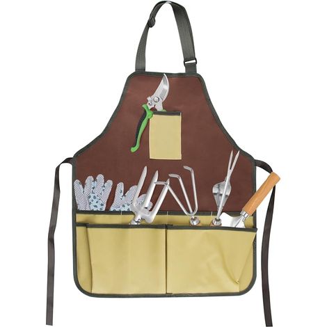 Tablier de Jardinage, Réglable Tablier de Jardin Imperméable, Tablier Jardin, Tablier Multi-Outils pour Hommes et Femmes, Résistant l'Usure et Antisalissure, Incontournable pour Jardiniers