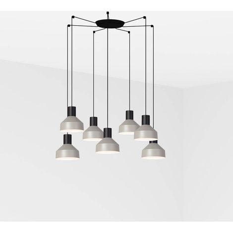 Faro KOMBO - Plafonnier Cluster Gris clair, E27 (1/2)