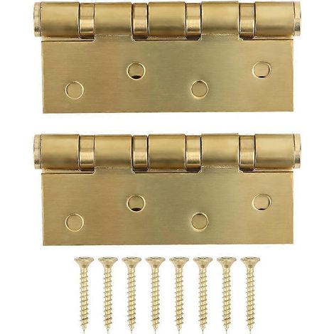 Paumelle de porte silencieuse en inox, quincaillerie d'ameublement résistante, accessoire de fixation pour vantail, lot de pièces de mobilier robuste. (1/5)