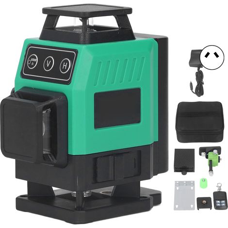 Niveau laser vert auto nivelant 16 lignes haute précision IP54 faisceau mural mètre avec prise AU 100-240V (1/5)