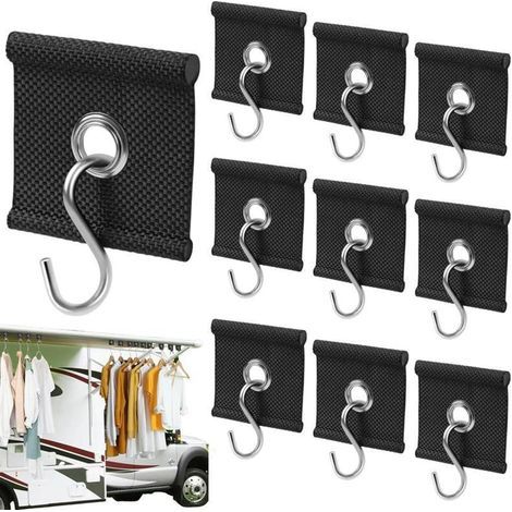 10 piezas de ojales para riel de cortina de 5/6 mm, 7/8 mm, ganchos para toldos de camping, accesorios para ganchos de toldo (1/5)