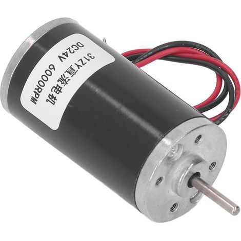 24V Permanentmagnet-Elektromotor mit 6000 U/min, hohem Drehmoment, einstellbarer Drehzahl, Metallzahnrädern, robust und langlebig für Heimwerkerprojekte und Automatisierung. (1/5)