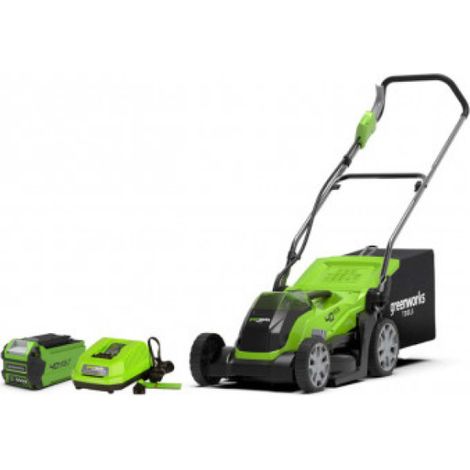Cortacésped GREENWORKS 40V - Corte de 35cm - 1 batería 2,0Ah - 1 cargador - G40LM35K2