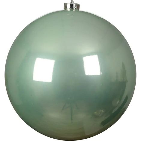 Mintfarbene Weihnachtskugel aus Polystyrol Ø20 cm