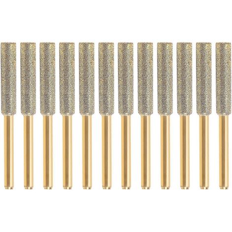 Meule diamantée pour affûteur de chaîne de tronçonneuse 1/8 pouce, affûtage de rechange, paquet de 12 (7/32 pouce/ 5,5 mm) (1/5)