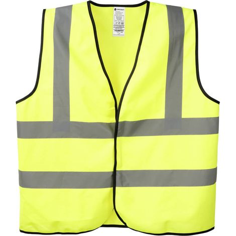 TOOLCRAFT TO-8699505 Giubbotto di sicurezza riflettente per impieghi generali Unisize Giallo Neon EN ISO 20471:2013 (1/3)