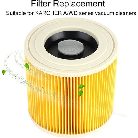 Staubsaugerfilter mit Verriegelung – Kompatibel mit der A/WD-Serie (MV3, MV2, A2004, A2054, A2204, A2656) – ABS – 12,1 x 12,1 x 11,4 cm