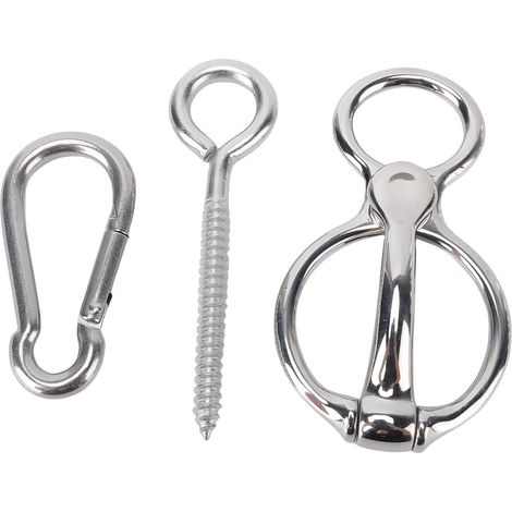 Anneau d'attache pour chevaux, attaches de remorque en métal robuste pour l'entraînement et empêche le retrait, vis unique (1/5)