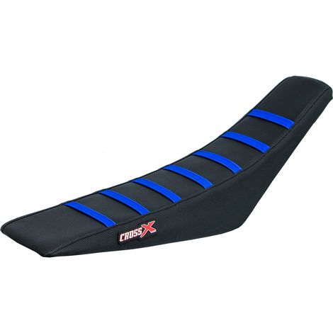 HOUSSE DE SELLE SHERCO SE-R SEF-R TOP BLACK- SIDE BLACK-STRIPES BLUE