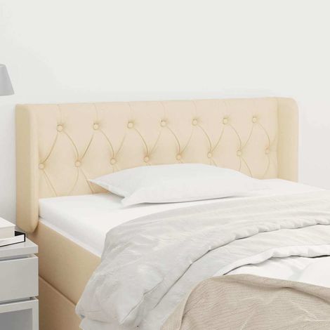 vidaXL Cabecero de tela color crema 103x16x78/88 cm (1/5)