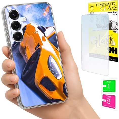 Custodia per Samsung Galaxy S25 FE, cover fotografica, cover posteriore + vetro 9H