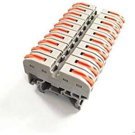 10 quick-connect rail terminals with push-button function instead of the UK2.5B terminal block with connection strip, marking strip and screws (1/5)