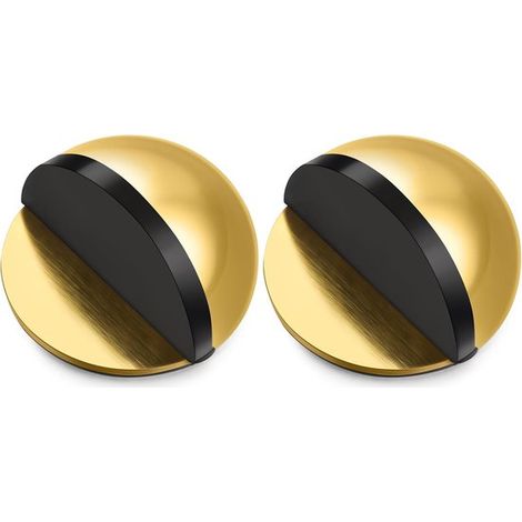 4er-Packung goldene ovale selbstklebende Türstopper und Wandschoner aus Edelstahl (1/5)