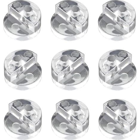 Kit de 20 clips de fixation pour verre, clips de fixation pour portes et meubles en verre de 4 à 5 mm d'épaisseur. (1/5)