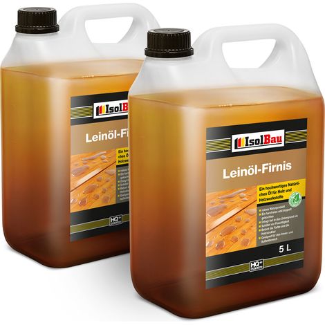 IsolBau Aceite de Linaza Leinöl Firnis 10L (1/4)