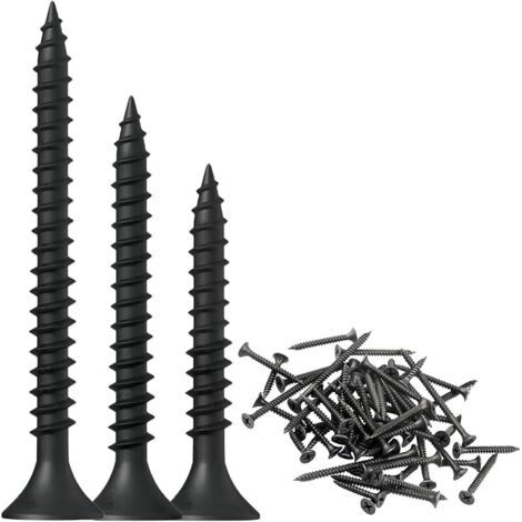 Pair 100 Pièces Vis à Bois Autotaraudeuses, Vis à Tête Plate Croisée, Vis Autotaraudeuse Matériel de Fixation, M3.5 x 30mm (1/5)