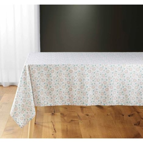 Nappe rectangle "Florelle" imprimés champêtre - Taupe - 140 x 240 cm - Livraison gratuite (1/3)