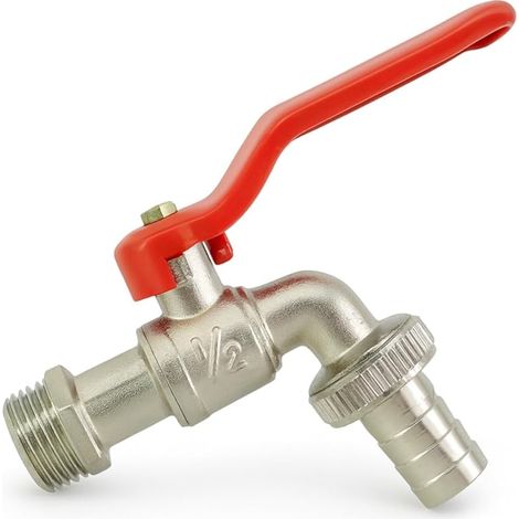 Robinet de Jardin 1/2 Pouce – Robinet à Bille en Acier Inoxydable Renforcé – Installation Facile et Rapide Eau Extérieure) (1/5)