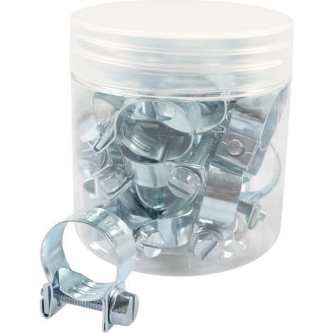 Clip de tuyau de carburant robuste en acier inoxydable avec vis à tête hexagonale pour sécuriser les colliers de serrage de tuyau de 7,6 cm, 12,7 cm, 20,7 cm (1/4)