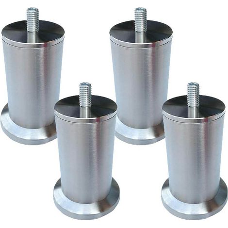 Pieds de meubles en acier inoxydable, pieds de meubles en métal, pieds de meubles ronds (5,8 cm) (1/5)