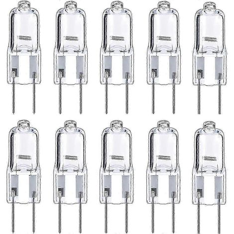 Lot de 10 ampoules halogènes G6.35 à 2 broches, 12 V, 35 W, blanc chaud 2700 K, pour lustres, spots sur rail, lampes de bureau et éclairage d20241726174A20241206285 (1/5)