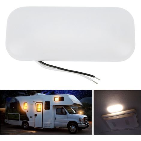 Plafonnier LED RV 500LM 12V Blanc 6000K pour Camping-Cars, Fourgons et Bateaux (1/5)