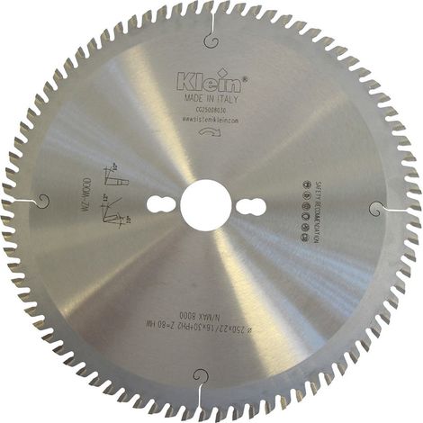 Lama circolare universale HW spessore sottile D=200, d=30, B/c=2.2/1.6, Z (Nr. denti)=64 CG200.06430 KLEIN (1/4)