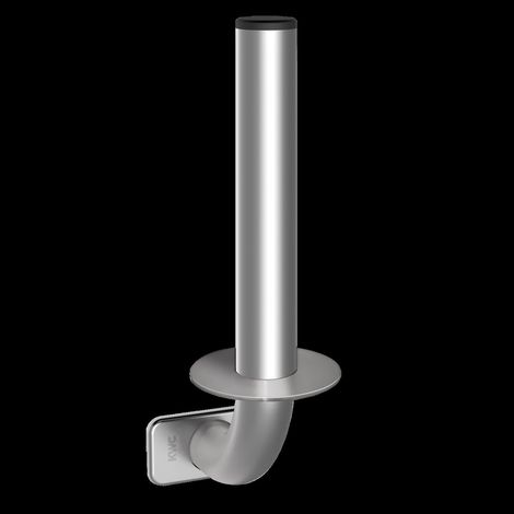 Support pour réserve de rouleaux WC KWC, RODAN, acier inoxydable, 81x280x124 mm, pour 2 rouleaux, montage apparent (1/2)