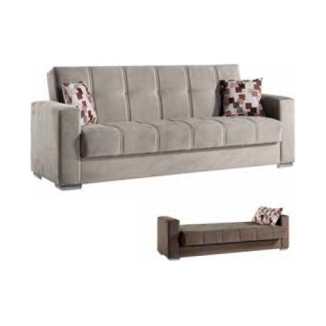 DIVANO PRONTO LETTO ALBA 3P ENTEL CAPPUCCINO (1/3)