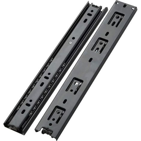 VURAHOME - Glissières pour tiroirs 500 mm Coulisse tiroir extension complète montage latéral capacité de charge robuste de 45 kg, 1 Paire (1/5)