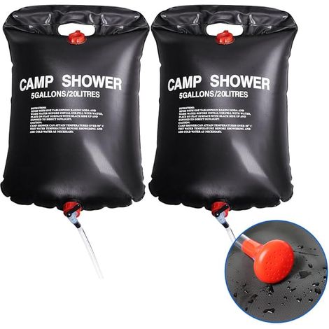 2 Camping Showers 20L – Solar Portable Outdoor (1/5)