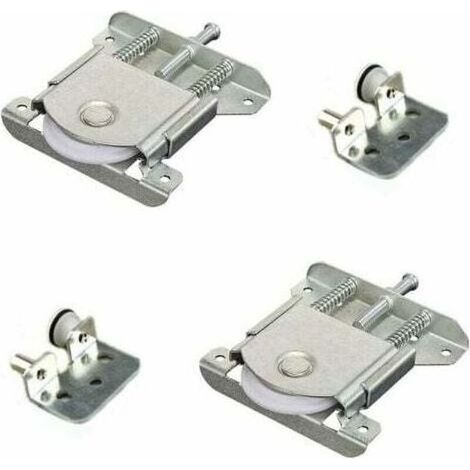 pair 2 Pièces Roulette de Porte Coulissante Placard, Roues de Rouleau de Meuble Coulissantes, Guides de Coureurs pour Porte Coulissante de Fenêtre de Placard D'armoire,Meubles en Métal Poulie (1/5)