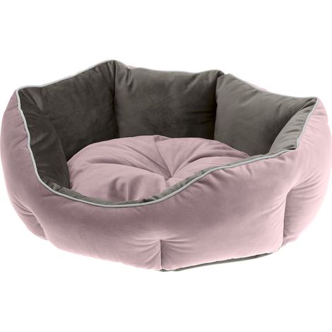 Ferplast QUEEN Soffice divanetto in tessuto per cani e gatti. Vari colori e misure.. Variante 60 - Misure: 60 x 46 x h 20 cm - Rosa