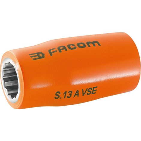 Douille standard isolée Facom, 12 pans, entraînement Carré 1/2" Isolée ( Prix pour 1 ) (1/2)