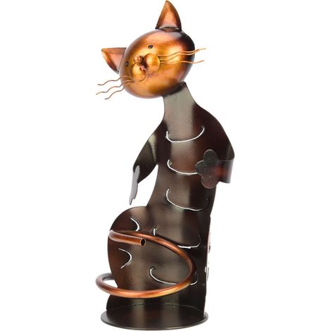 Porte-bouteille de vin rouge innovant en forme de chat câlin, support pour une bouteille, ornement de table (1/5)