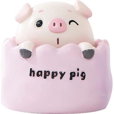dcoration De Voiture Rose Bobblehead Piggy, Accessoires De Voiture En Rsine Dcoration De Jouet Dcoration De Tableau De Bord Dcoration Intrieure Dc (1/5)