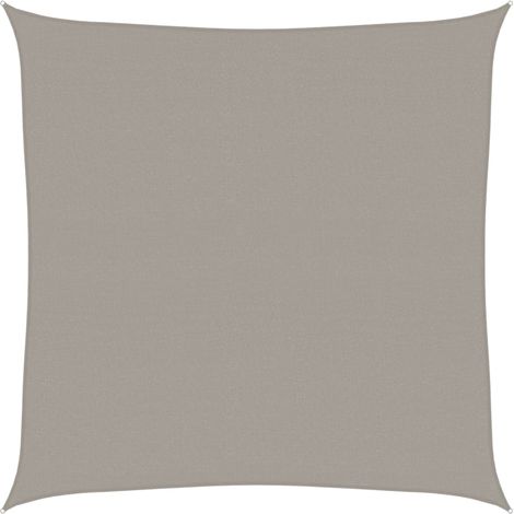 Vela Parasole 160 g/m² Quadrata Grigio Chiaro 6x6 m in HDPE vidaXL