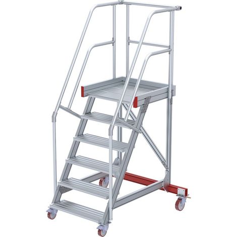 Euroline 513 Wartungsbühne 60° 800mm Stufenbreite 6 Stufen Alu gerieft