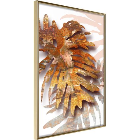 Affiche Murale Encadrée "September Leaves" 21 x 30 cm Or