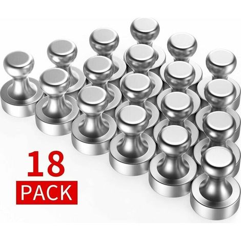 [NEVER USED] Neodymium Magnets, N52 Metal Magnets Extremely Strong 18pcs 12 x 16mm Stainless Steel Cone Magnets Fridge Magnets for Magnetic Board, Whiteboard (1/4)