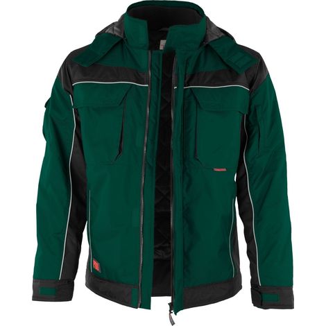 Qualitex Winterjacke "PRO", Größe: 5XL, Farbe: grün/schwarz (1/2)