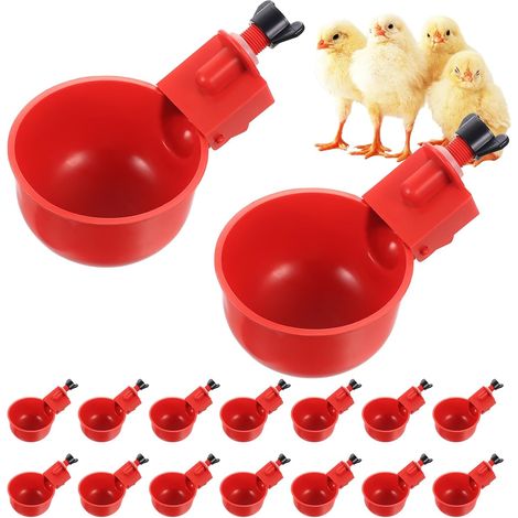 Lot de 16 abreuvoirs automatiques pour Poules, Canards, Oiseaux, oies (1/5)