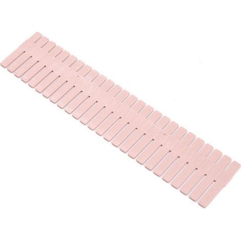 Set of 4 adjustable plastic drawer dividers, pink, 37 x 7 cm. (1/5)