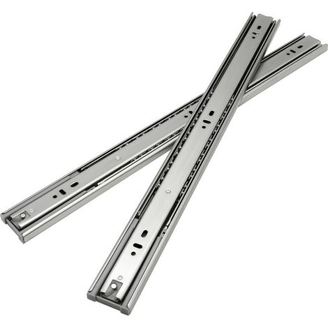 Randaco Guide per cassetti Guide per carichi pesanti con chiusura morbida ad estrazione totale 45 mm Guide da 450 mm 2 pezzi